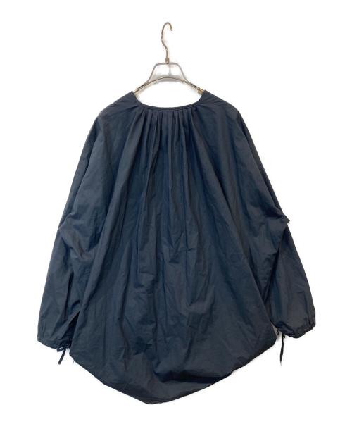 mizuiro-ind（ミズイロインド）mizuiro-ind (ミズイロインド) ノーカラーシャツブラウス ネイビー サイズ:不明の古着・服飾アイテム
