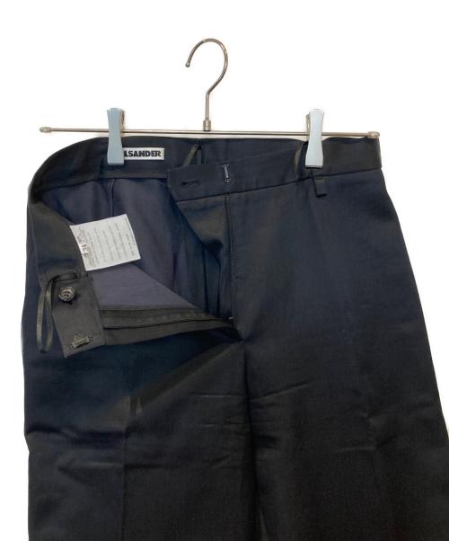 JIL SANDER（ジルサンダー）JIL SANDER (ジルサンダー) コットンシルクスラックス ネイビー サイズ:34の古着・服飾アイテム