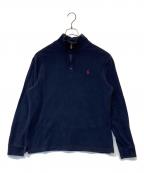 POLO RALPH LAURENポロ・ラルフローレン）の古着「ハーフジップニット」｜ネイビー