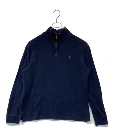 古着 Polo by Ralph Lauren ハーフジップ パーカー ネイビー 中古・古着通販】POLO RALPH LAUREN (ポロ・ラルフローレン) ハーフ