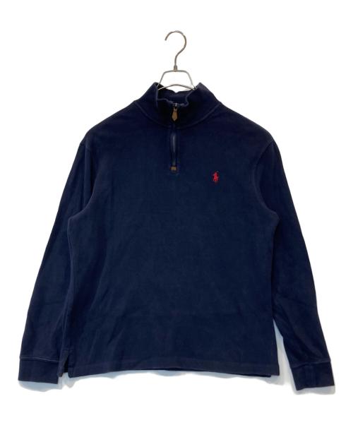 POLO RALPH LAUREN（ポロ・ラルフローレン）POLO RALPH LAUREN (ポロ・ラルフローレン) ハーフジップニット ネイビー サイズ:Mの古着・服飾アイテム