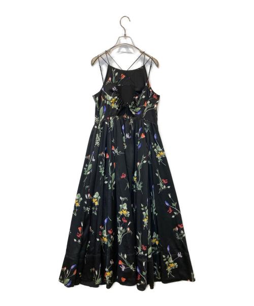 Snidel（スナイデル）Snidel (スナイデル) ボタニカルパターンキャミワンピース　SWFO261146 ブラックの古着・服飾アイテム