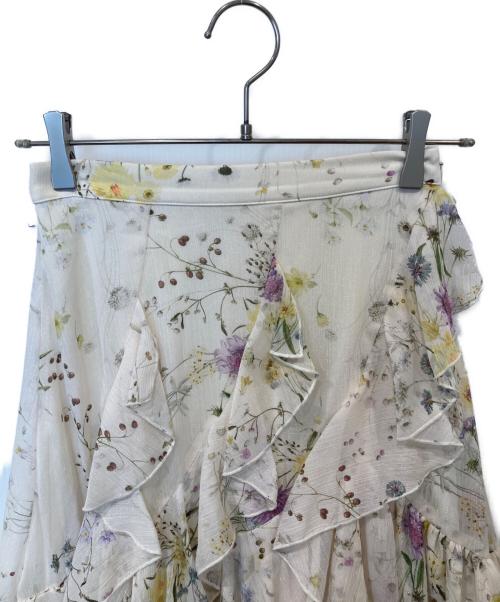 Snidel（スナイデル）Snidel (スナイデル) ラッフルフリルティアードスカート SWFS255034 ホワイトの古着・服飾アイテム