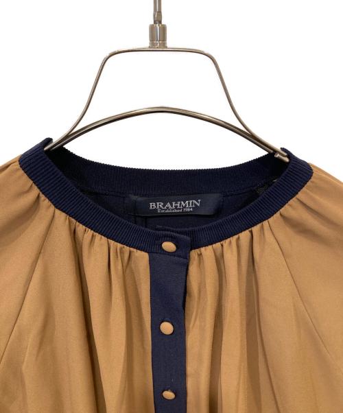 BRAHMIN（ブラーミン）BRAHMIN (ブラーミン) バイカラーカーディガン B90411 ブラウン サイズ:38 未使用品の古着・服飾アイテム