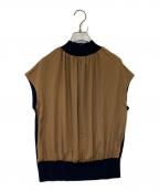 BRAHMINブラーミン）の古着「14G High Neck Blouse B90412」｜ブラウン