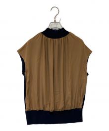 BRAHMIN（ブラーミン）の古着「14G High Neck Blouse B90412」｜ブラウン