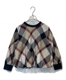 BLUE LABEL CRESTBRIDGE（ブルーレーベルクレストブリッジ）の古着「長袖ブラウス 55M04-335-42」｜ベージュ