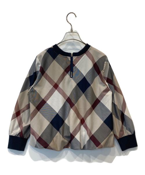 BLUE LABEL CRESTBRIDGE（ブルーレーベルクレストブリッジ）BLUE LABEL CRESTBRIDGE (ブルーレーベルクレストブリッジ) 長袖ブラウス 55M04-335-42 ベージュ サイズ:38の古着・服飾アイテム