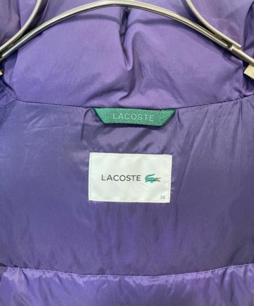LACOSTE（ラコステ）LACOSTE　 (ラコステ) ウィメンズショートダウンジャケット　BF7391 パープル サイズ:38の古着・服飾アイテム