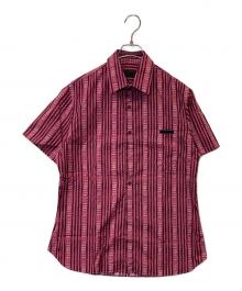 PRADA（プラダ）の古着「総柄シャツ　UCS137 R161」｜ピンク