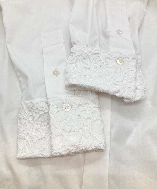 theory luxe（セオリーリュクス）theory luxe (セオリーリュクス) Luxe Cotton Lila L/バックレースブラウス 03-3308270 ホワイト サイズ:38の古着・服飾アイテム