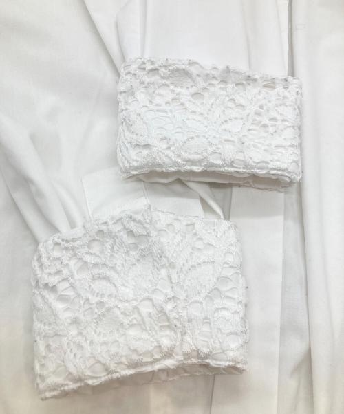 theory luxe（セオリーリュクス）theory luxe (セオリーリュクス) Luxe Cotton Lila L/バックレースブラウス 03-3308270 ホワイト サイズ:38の古着・服飾アイテム