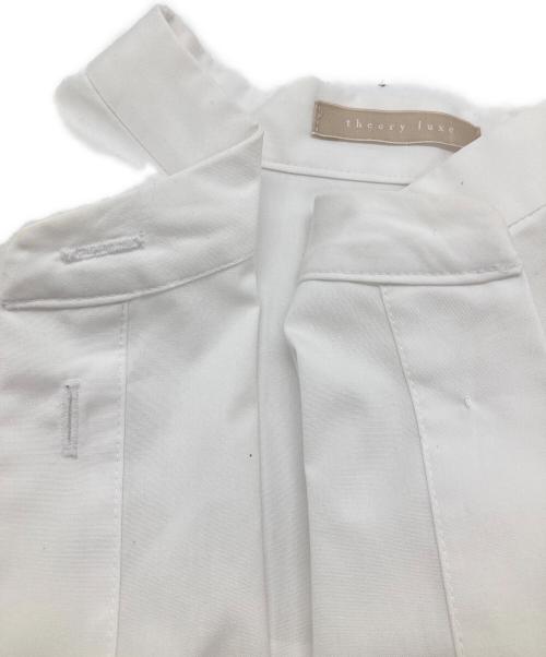 theory luxe（セオリーリュクス）theory luxe (セオリーリュクス) Luxe Cotton Lila L/バックレースブラウス 03-3308270 ホワイト サイズ:38の古着・服飾アイテム
