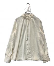 theory luxe（セオリーリュクス）の古着「デザインネックブラウス 03-5408235」｜ベージュ