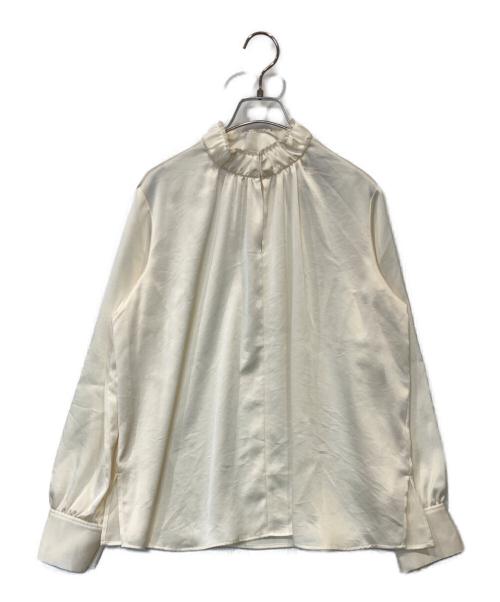 theory luxe（セオリーリュクス）theory luxe (セオリーリュクス) デザインネックブラウス 03-5408235 ベージュ サイズ:38の古着・服飾アイテム