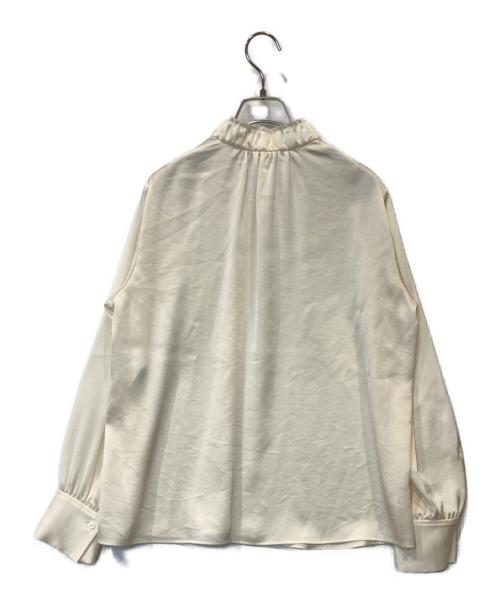 theory luxe（セオリーリュクス）theory luxe (セオリーリュクス) デザインネックブラウス 03-5408235 ベージュ サイズ:38の古着・服飾アイテム
