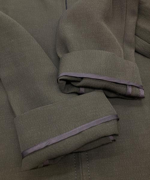 theory luxe（セオリーリュクス）theory luxe (セオリーリュクス) ノーカラージップジャケット 03-0104135 オリーブ サイズ:38の古着・服飾アイテム