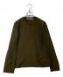 theory luxe（セオリーリュクス）の古着「ノーカラージップジャケット 03-0104135」｜オリーブ