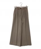 PLSTプラステ）の古着「タックパンツ 12-6106002」｜ベージュ