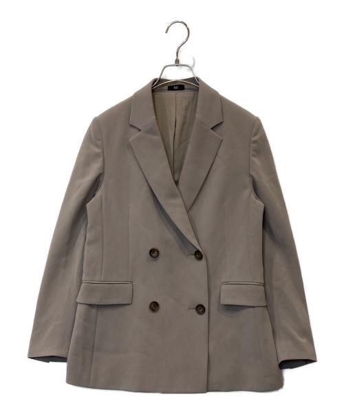 PLST（プラステ）PLST (プラステ) トリアセブレンドダブルジャケット 12-6104001 ベージュ サイズ:Sの古着・服飾アイテム