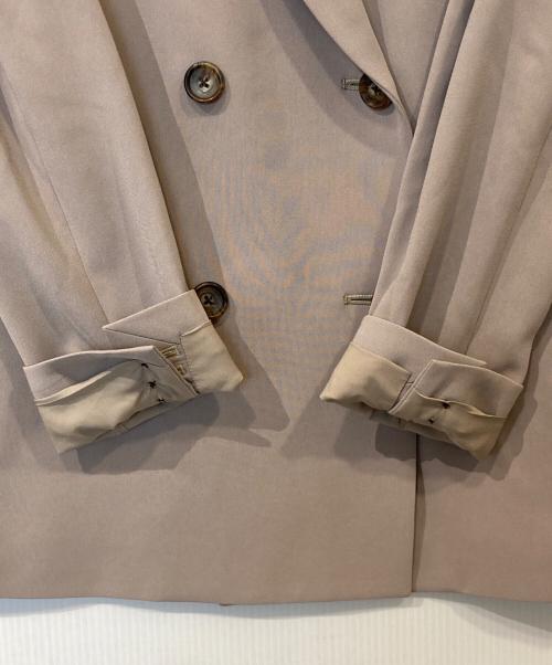 PLST（プラステ）PLST (プラステ) トリアセブレンドダブルジャケット 12-6104001 ベージュ サイズ:Sの古着・服飾アイテム