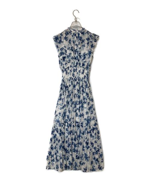 Snidel（スナイデル）Snidel (スナイデル) Sustainableフリルワンピース　SWFO261069 ホワイト×ブルーの古着・服飾アイテム