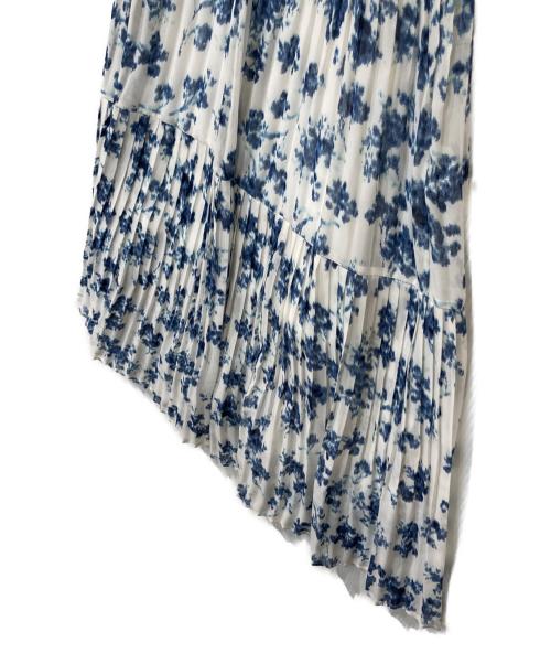 Snidel（スナイデル）Snidel (スナイデル) Sustainableフリルワンピース　SWFO261069 ホワイト×ブルーの古着・服飾アイテム
