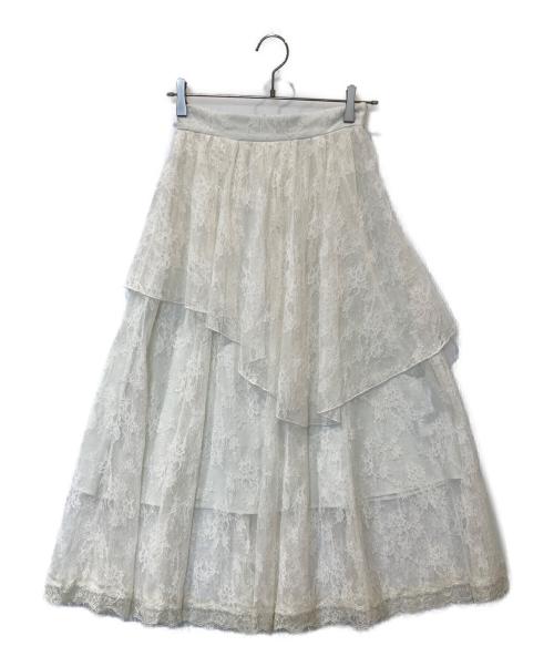 Snidel（スナイデル）Snidel (スナイデル) Sustainableバリエーションティアードスカート SWFS261013 ホワイトの古着・服飾アイテム