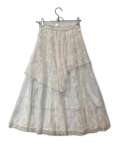Snidel（スナイデル）Snidel (スナイデル) Sustainableバリエーションティアードスカート SWFS261013 ホワイトの古着・服飾アイテム