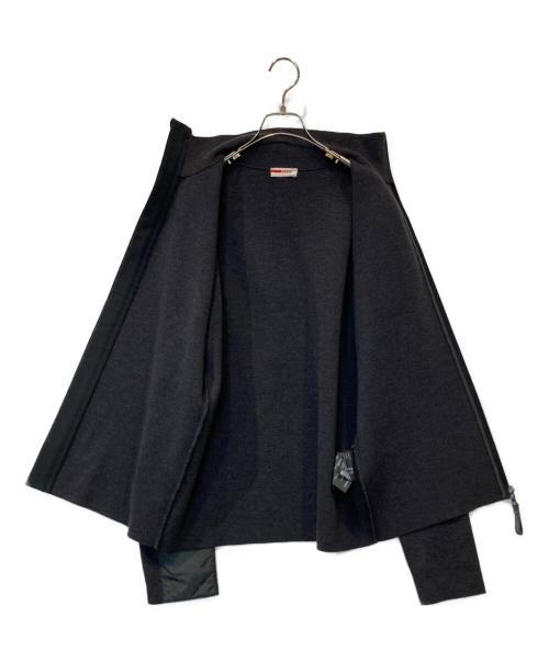 PRADA SPORTS（プラダスポーツ）PRADA SPORTS (プラダスポーツ) 袖ナイロン切替ウールドライバーズニット SMC382 S112 ブラック サイズ:50の古着・服飾アイテム