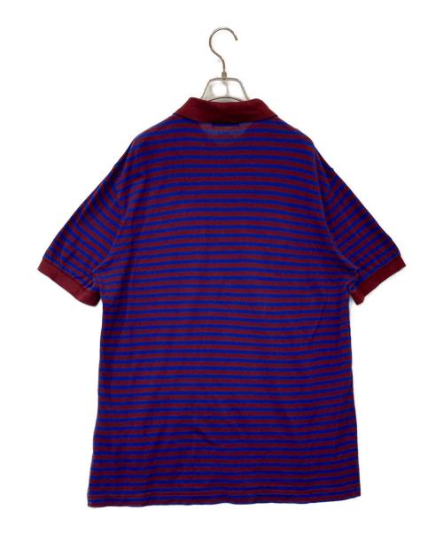 PRADA（プラダ）PRADA (プラダ) ボーダーポロシャツ UJM730 S122 ネイビー サイズ:XLの古着・服飾アイテム