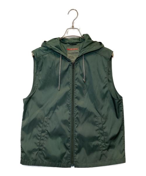 PRADA SPORTS（プラダスポーツ）PRADA SPORTS (プラダスポーツ) フーディベストアンサンブルコーチジャケット SGH205 I18 グリーン サイズ:52の古着・服飾アイテム
