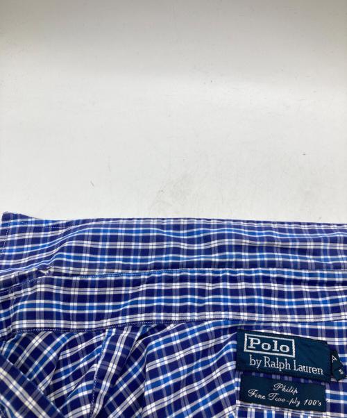 POLO RALPH LAUREN（ポロ・ラルフローレン）POLO RALPH LAUREN (ポロ・ラルフローレン) チェックシャツ ネイビー サイズ:16 1/2-34の古着・服飾アイテム