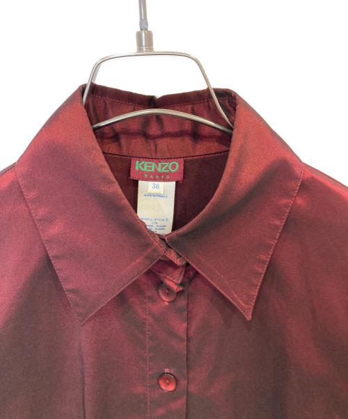 KENZO（ケンゾー）KENZO (ケンゾー) シャツワンピース レッド サイズ:38の古着・服飾アイテム