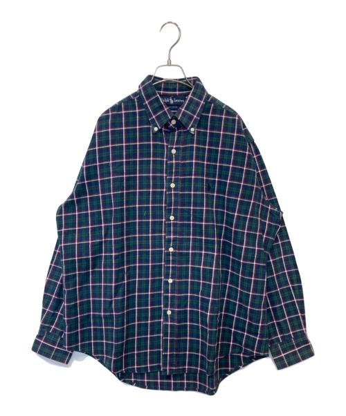 RALPH LAUREN（ラルフローレン）RALPH LAUREN (ラルフローレン) チェックシャツ ネイビー サイズ:FREEの古着・服飾アイテム