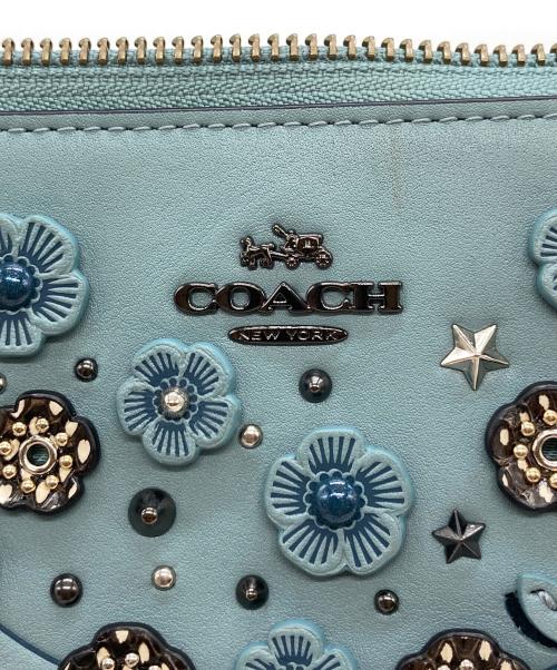 COACH（コーチ）COACH (コーチ) ティーローズ ハンドバッグ 59772 ブルーの古着・服飾アイテム