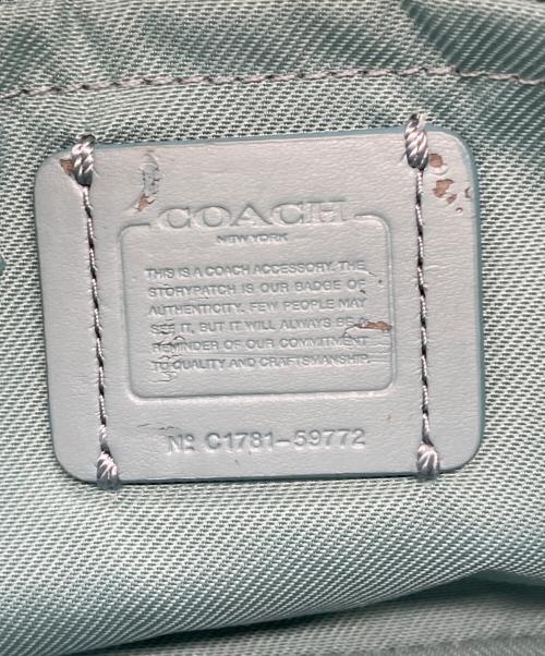 COACH（コーチ）COACH (コーチ) ティーローズ ハンドバッグ 59772 ブルーの古着・服飾アイテム