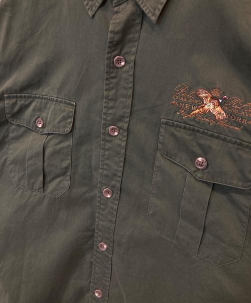 POLO RALPH LAUREN（ポロ・ラルフローレン）POLO RALPH LAUREN (ポロ・ラルフローレン) 刺繍シャツ グリーン サイズ:XLの古着・服飾アイテム