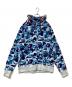 A BATHING APE（アベイシングエイプ）の古着「ABC CAMO SHARK FULL ZIP HOODIE エービーシー カモ シャーク フルジップ フーディー 001ZPK301005M」｜ブルー