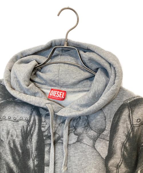 DIESEL（ディーゼル）DIESEL (ディーゼル) PR-S-MACS-HOOD パーカー P01110 グレー サイズ:Lの古着・服飾アイテム