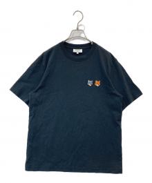 maison kitsune（メゾンキツネ）の古着「DOUBLEBOLD FOX HEAD COMFORT TEE-SHIRT　OM011CFKJ0118」｜ブラック
