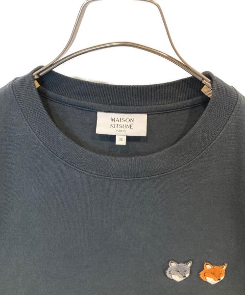 maison kitsune（メゾンキツネ）MAISON KITSUNE (メゾンキツネ) DOUBLEBOLD FOX HEAD COMFORT TEE-SHIRT　OM011CFKJ0118 ブラック サイズ:XSの古着・服飾アイテム