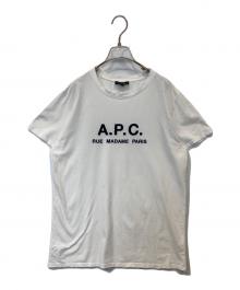 A.P.C.（アーペーセー）の古着「ロゴ刺繍クルーネックTシャツ　25082-1-93306」｜ホワイト