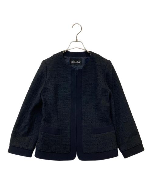 miss ashida（ミス アシダ）miss ashida (ミス アシダ) ツイードジャケット CJ6853 ネイビー サイズ:7の古着・服飾アイテム
