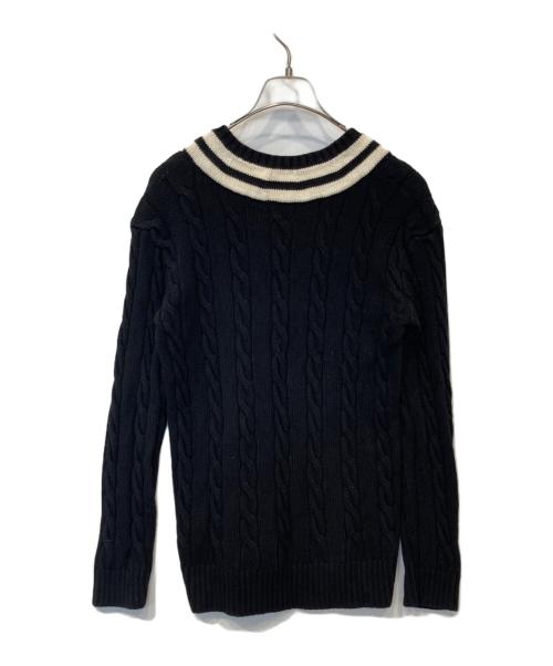 POLO RALPH LAUREN（ポロ・ラルフローレン）POLO RALPH LAUREN (ポロ・ラルフローレン) チルデンセーター ネイビー サイズ:XSの古着・服飾アイテム