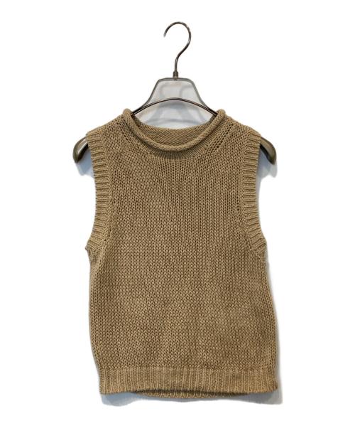 POLO by  RALPH LAUREN（ポロ バイ ラルフローレン）POLO by  RALPH LAUREN (ポロ バイ ラルフローレン) リネン混ノースリーブニット ベージュ サイズ:XXSの古着・服飾アイテム