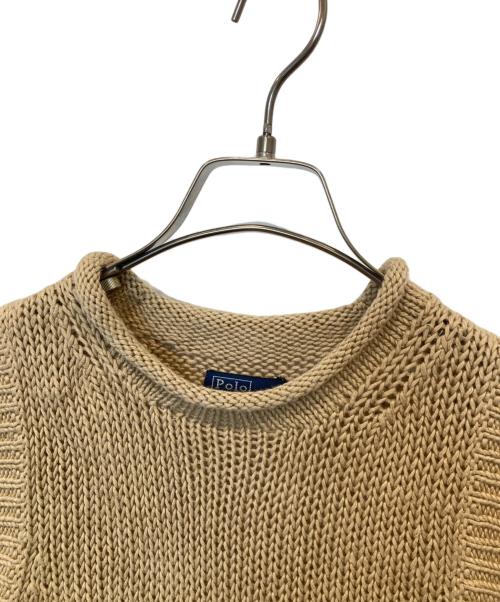 POLO by  RALPH LAUREN（ポロ バイ ラルフローレン）POLO by  RALPH LAUREN (ポロ バイ ラルフローレン) リネン混ノースリーブニット ベージュ サイズ:XXSの古着・服飾アイテム