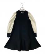 CELFORDセルフォード）の古着「バックリボンミニワンピース　CWN0221777」｜アイボリー×ブラック