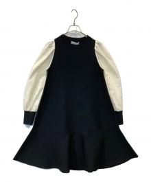 CELFORD（セルフォード）の古着「バックリボンミニワンピース　CWN0221777」｜アイボリー×ブラック