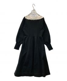 CELFORD（セルフォード）の古着「カットワークホールガーメントワンピース　CWN0225035」｜ブラック